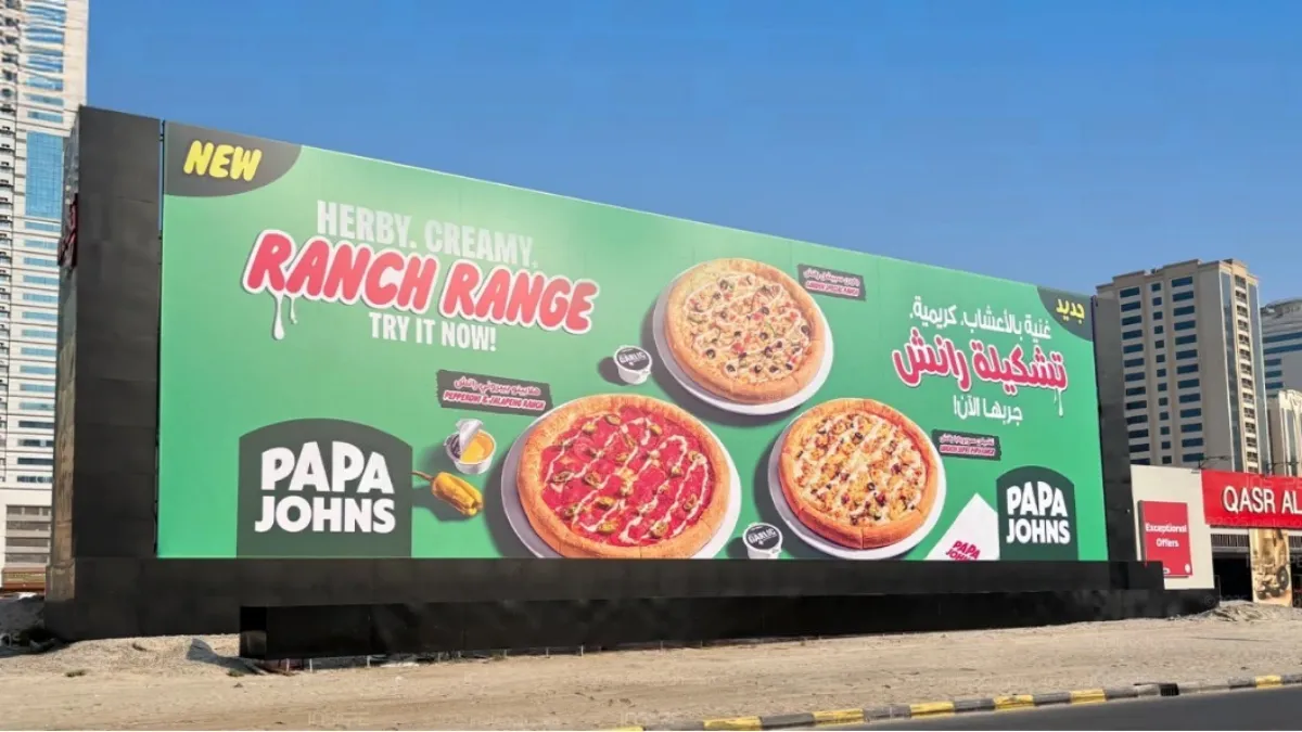 Papa Johns Launched Ranch Range Campaign on Dubai Billboards\n