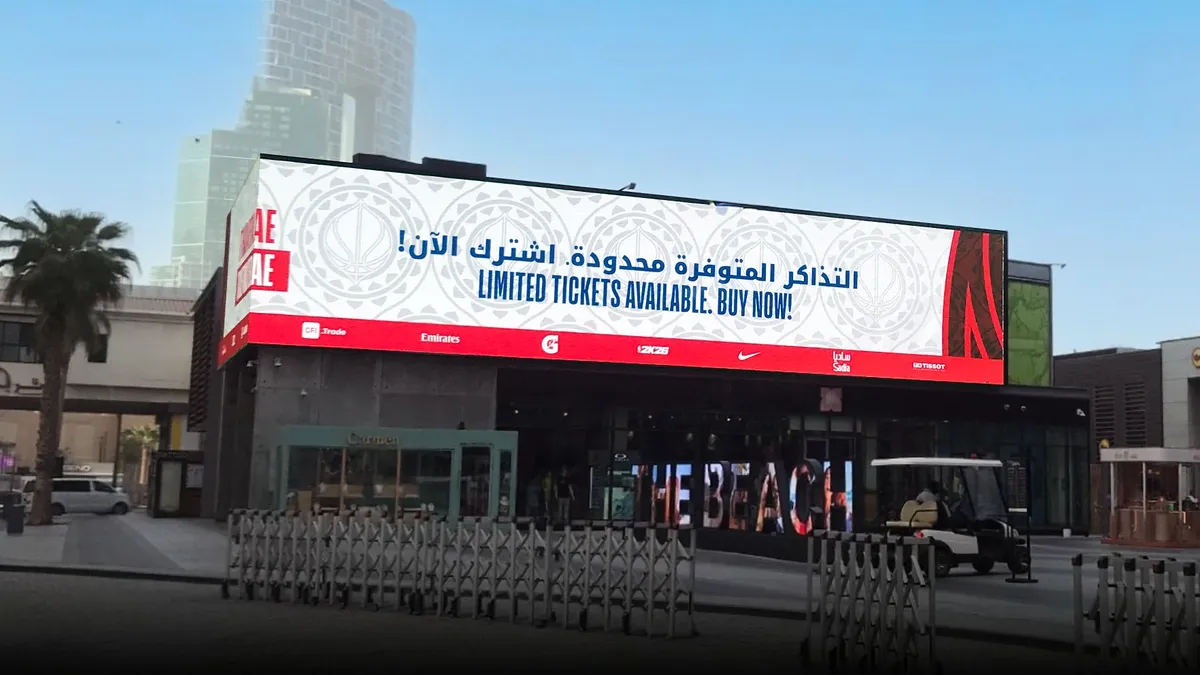 Dubai Billboards Come Alive for NBA Abu Dhabi Games 2025
