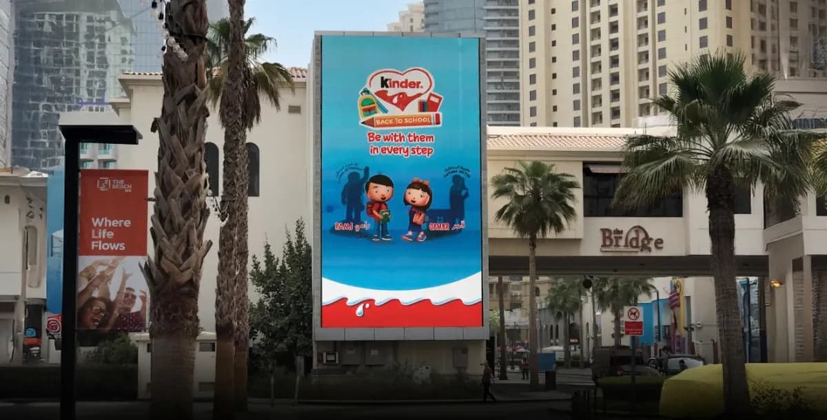 Kinder back to school campaign shines across UAE DOOH
