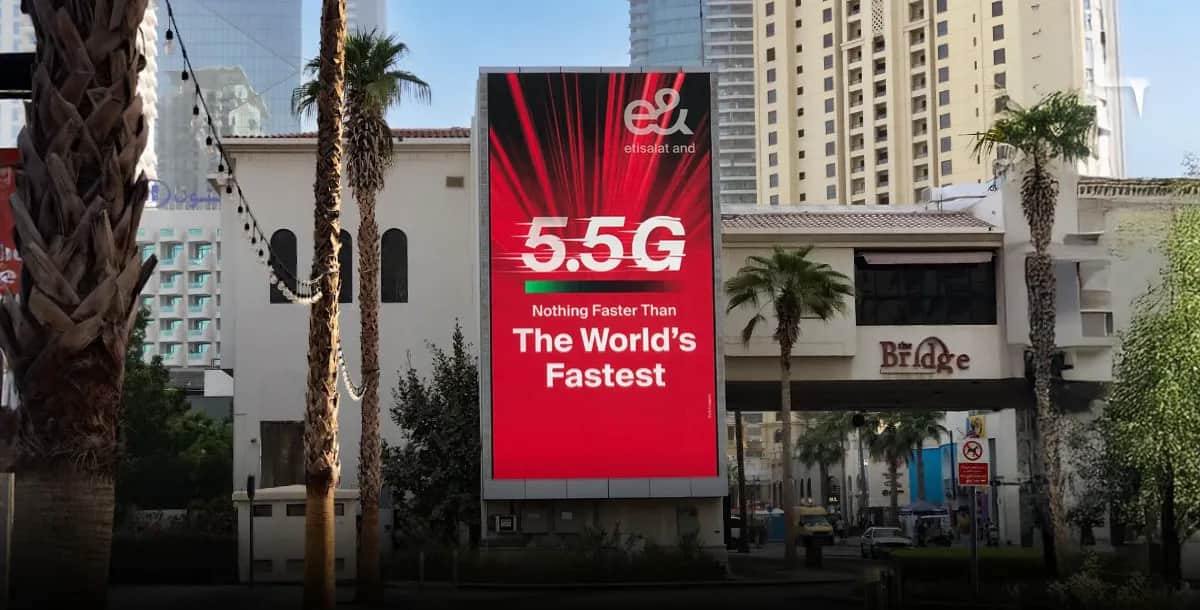 Etisalat showcases the world’s fastest 5.5G through bold UAE outdoor campaign