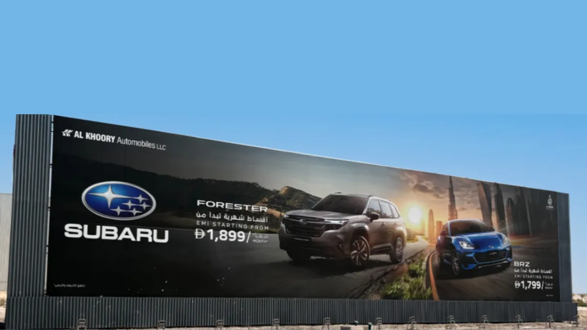 Subaru Highlights Easy Financing in Latest Dubai OOH Campaign